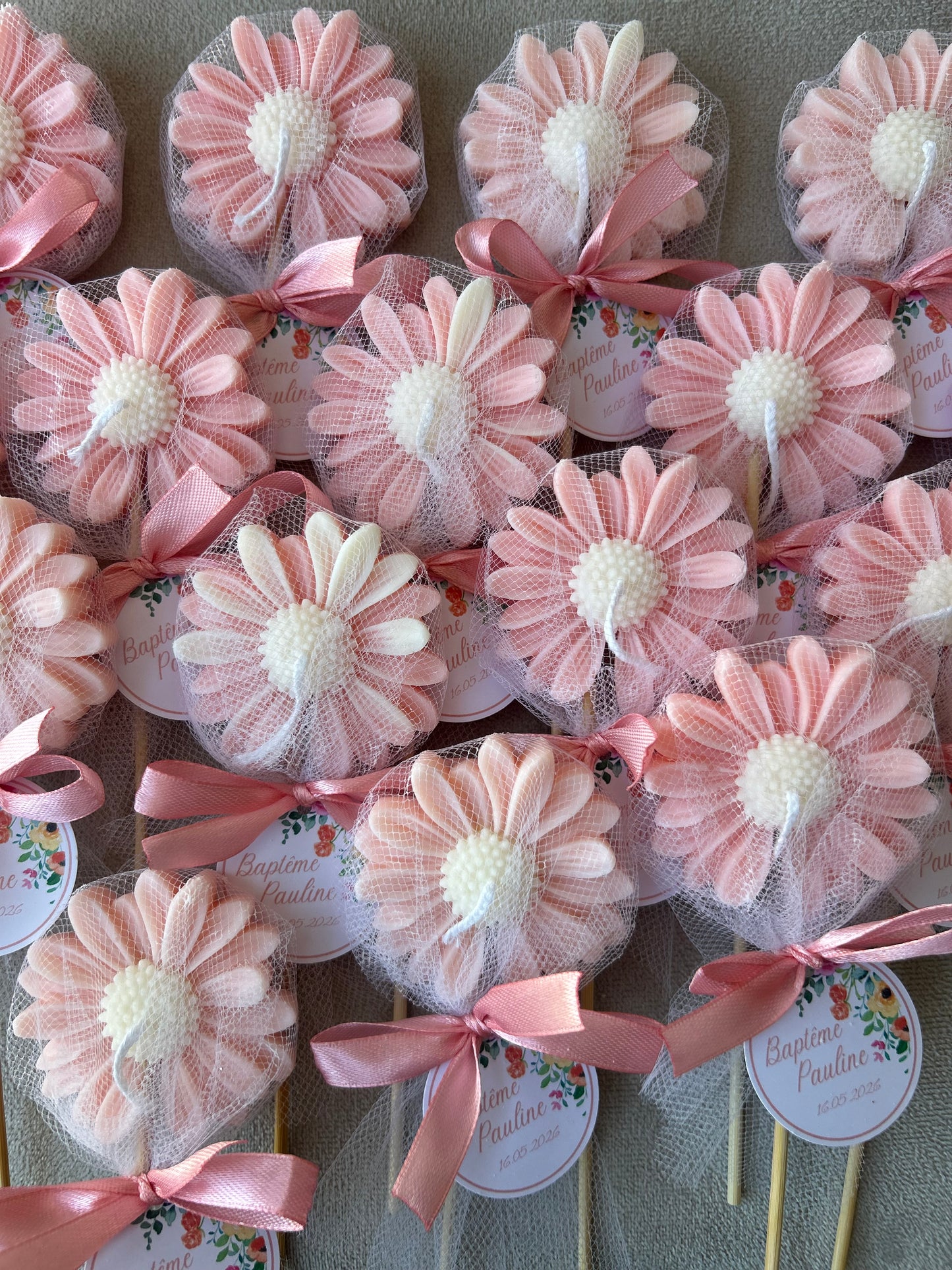 Bougie marguerite sur tige