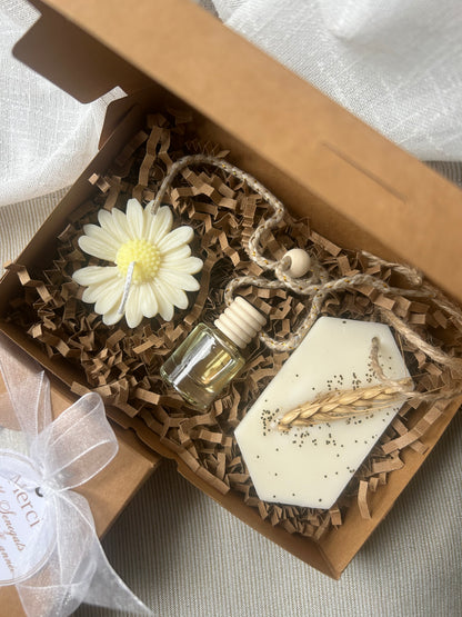 Coffret 2 bougies et diffuseur voiture