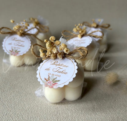 Bougie Bubble artisanale personnalisée pour mariage et événement – VannCandle