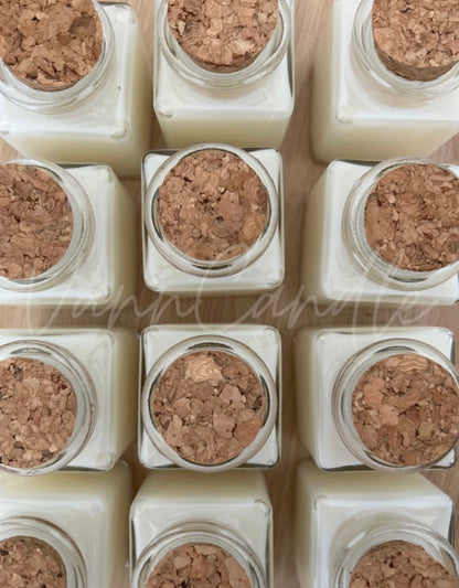 Bougie pot 50 ml avec couvercle en liège – bougie parfumée artisanale